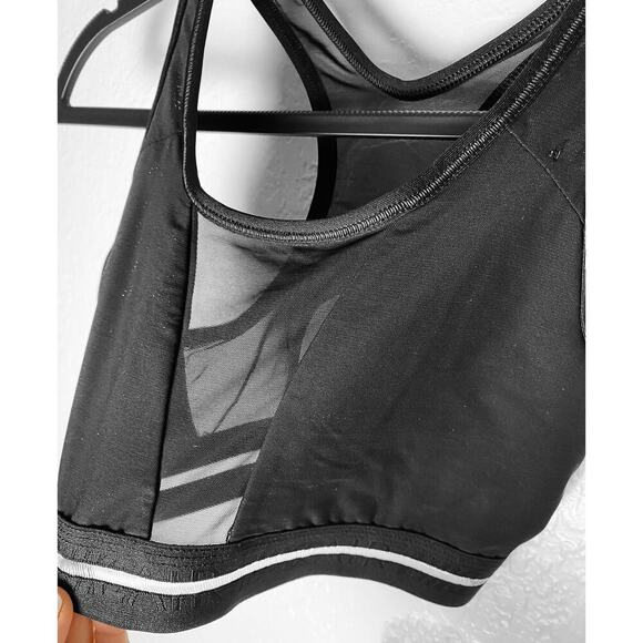 Women’s Nike Dri-Fit Sports Bra Mesh Front & Racerback Black Workout Athleisure - Picture 4 of 8